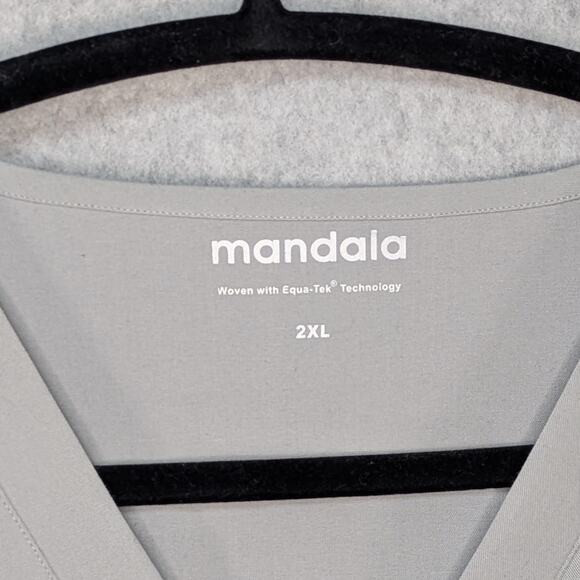 Mandala Scrub Tops Lot 3 Equa-Tek One Pocket Purple Lavender Gray Womens 2XL - Picture 10 of 16